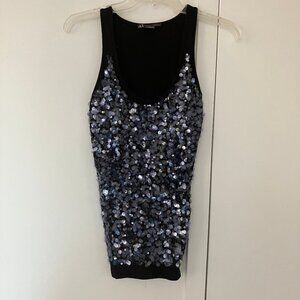 A/X armani exchange sequin tank sz S black